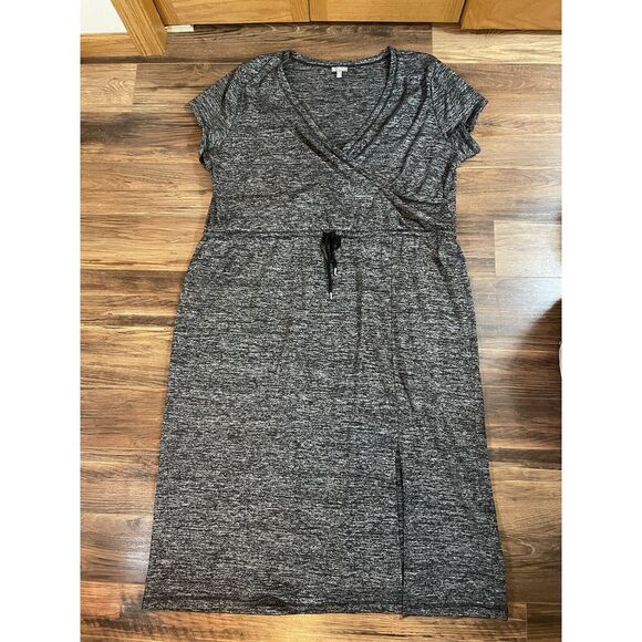 Talbots MARLED SOFT-DRAPE‎ JERSEY DRAWSTRING-WAIST DRESS 3x - Picture 1 of 8